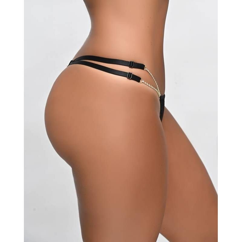 Calcinha de Renda e com Detalhe da Joia Lateral 5116