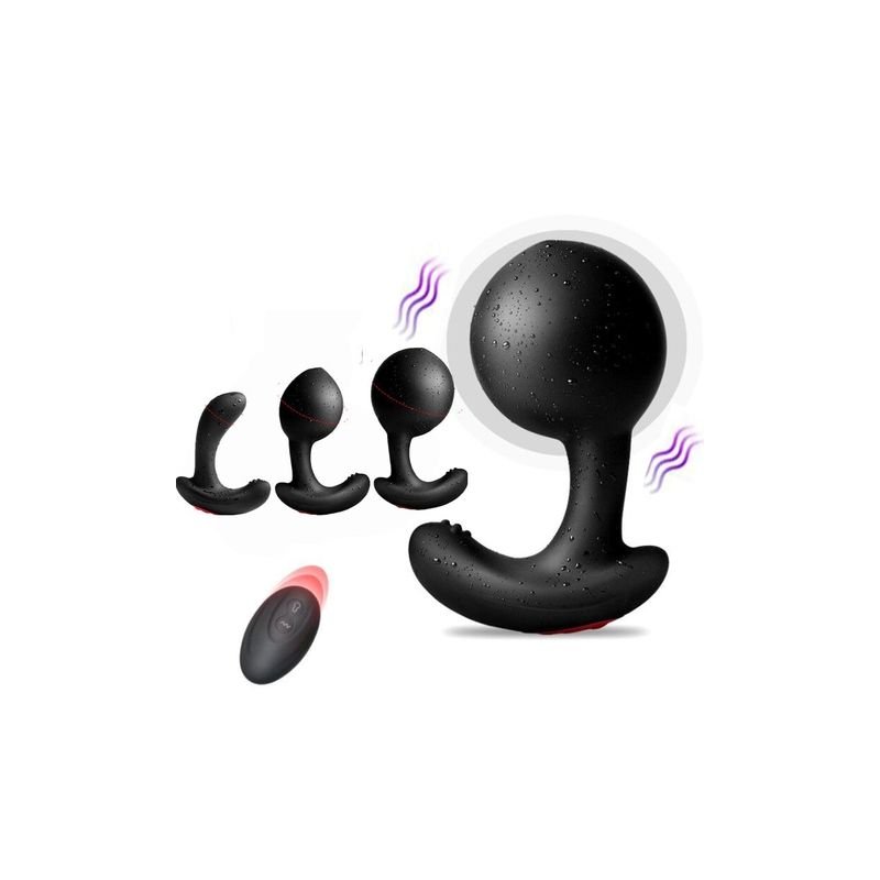 Plug Anal Massageador de Próstata com Controle Remoto e Infla na Ponta