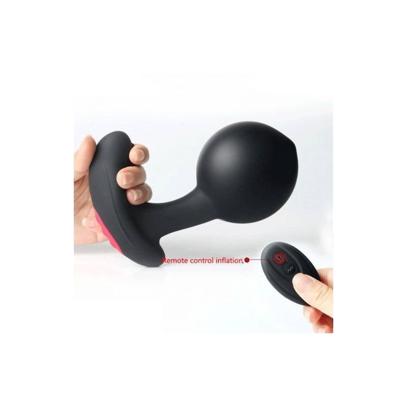 Plug Anal Massageador de Próstata com Controle Remoto e Infla na Ponta