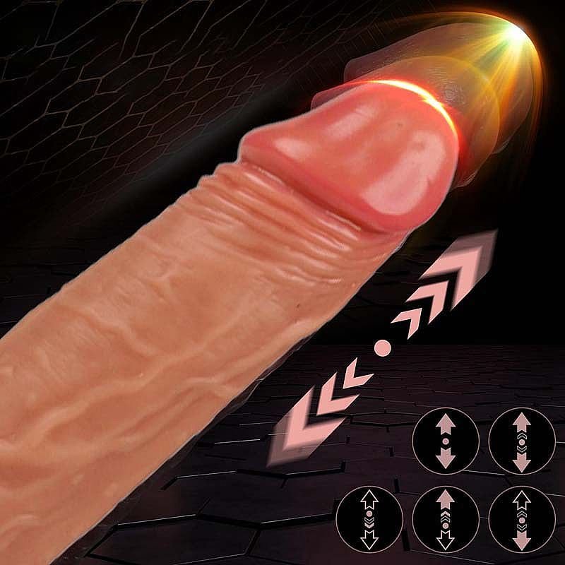 Protese Realistica em Formato de Penis com Vai e Vem e Aquecimento TAM:21,5 X 4,0 8821