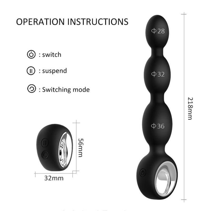 Plug Anal com Vibrador e Controle Remoto YSXI334