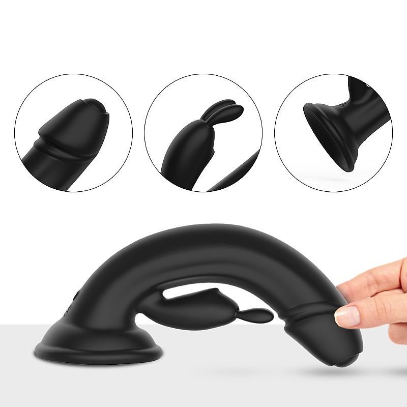 Vibrador de Ponto G e Clitoris com Ventosa KING CAESAR - 7078