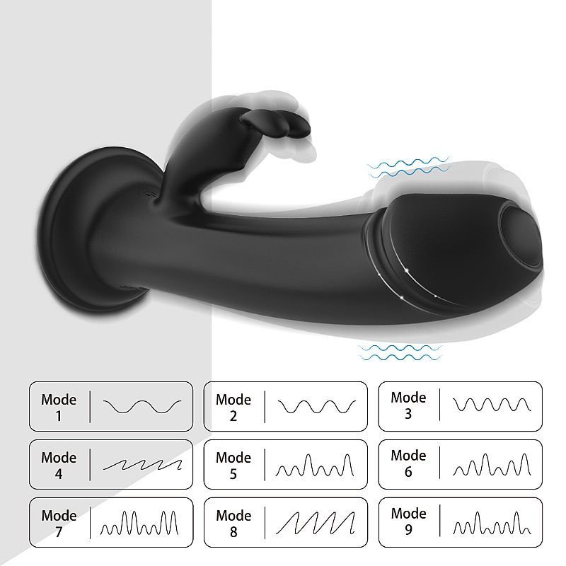 Vibrador de Ponto G e Clitoris com Ventosa KING CAESAR - 7078