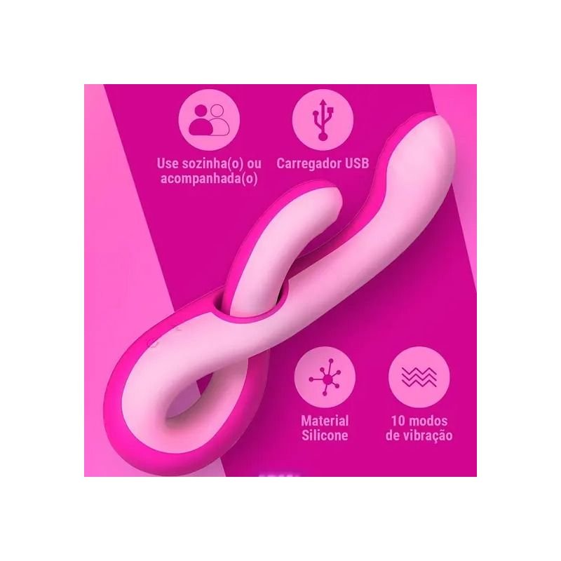 Vibrador Totalmente Flexivel para Ponto G e Clitoris MEDUSA